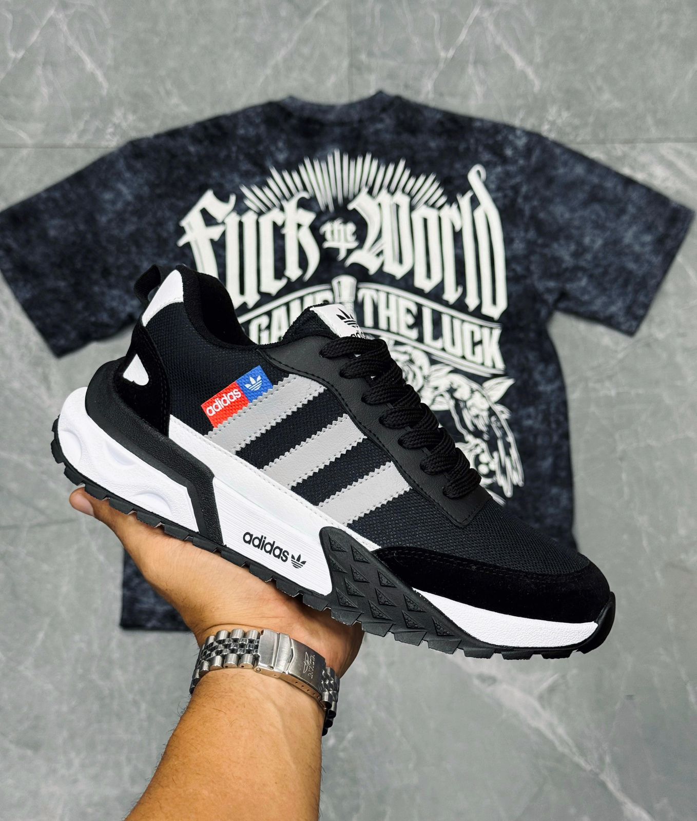 Bellos Tenis Adidas Negro Blanco